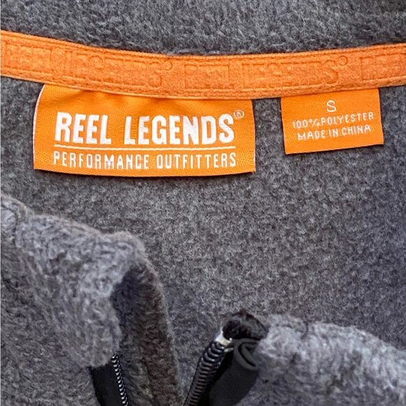 Reel Legends Vest Men's Small Grey Fleece Sleeveless Outdoors Casual Men's NEW - Picture 5 of 12